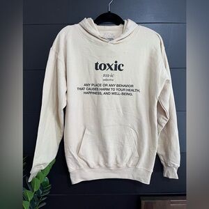 SUGAR FLOWER “TOXIC” Neutral Hoodie Sweatshirt Pullover Unisex Adult Sz M NWOT